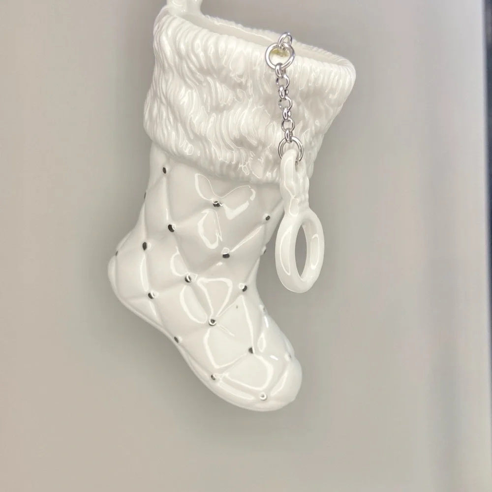 Pandora 2012 Christmas Ornament Porcelain Christmas Stocking Boot